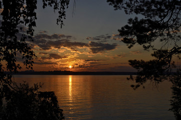  Lake at sunset