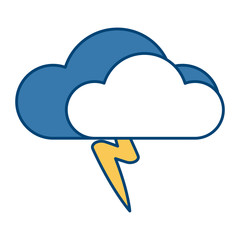 Cloud with rain symbol icon vector illustration graphic design