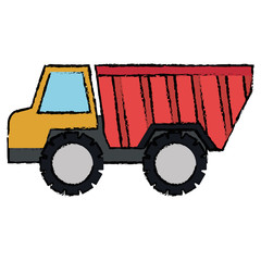 truck dump isolated icon vector illustration design