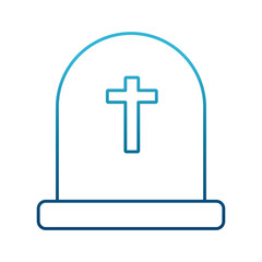 Obraz premium Cemetery tombstone isolated icon vector illustration graphic design