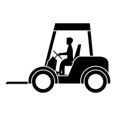 forklift vehicle isolated icon vector illustration design