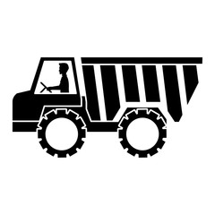 truck dump isolated icon vector illustration design