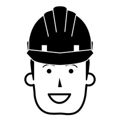 construction worker with helmet vector illustration design