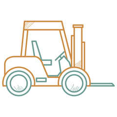 forklift vehicle isolated icon vector illustration design