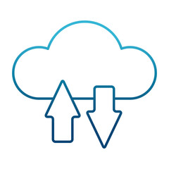 Cloud computing technology icon vector illustration graphic design