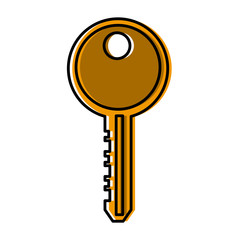 Door key isolated icon vector illustration graphic design