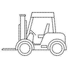 forklift vehicle isolated icon vector illustration design