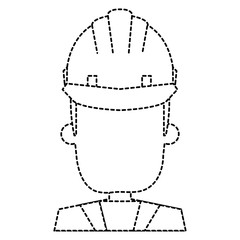 construction worker with helmet vector illustration design