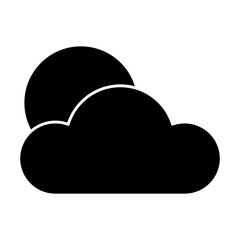 Cloud and sun icon vector illustration graphic design