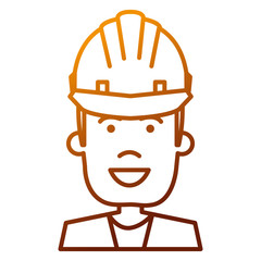 Fototapeta premium construction worker with helmet vector illustration design