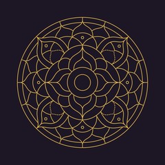 Mandala flower beautiful vector vintage decorative element oriental illustration
