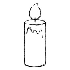 christmas candles decorative icon vector illustration design