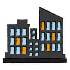 City buildings isolated icon vector illustration graphic design