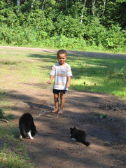 Boy with Kitten