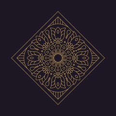 Mandala texture flower beautiful vector vintage decorative element oriental illustration