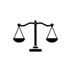 Scales justice vector icon