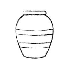 Decorative plant vase icon vector illustration graphic design