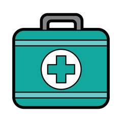 first aid kit icon image vector illustration design 