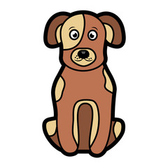 Obraz premium dog or puppy pet icon image vector illustration design 