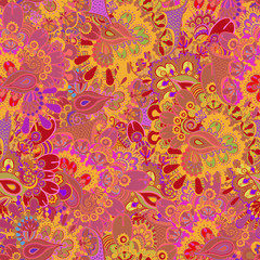 Abstract floral seamless pattern