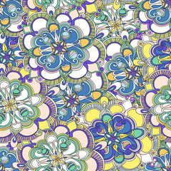 Abstract floral seamless pattern