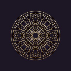 Mandala texture flower beautiful vector vintage decorative element oriental illustration