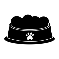 food bowl pet icon image vector illustration design  black