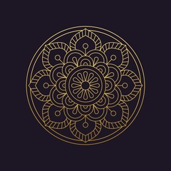 Mandala texture flower beautiful vector vintage decorative element oriental illustration