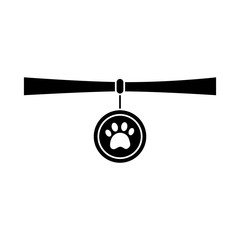 collar pet icon image vector illustration design  black