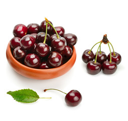 Cherry isolated on white background.
