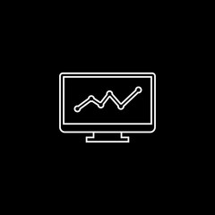 Development website statistic. SEO monitoring vector icon