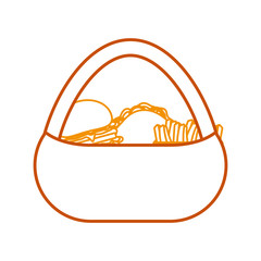 picnic basket with food icon