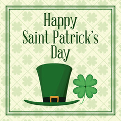 Happy saint patricks day card icon vector illustration graphic design