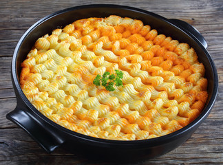 close-up of a delicious shepherd's pie