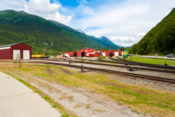 Train Yard in the Mountains