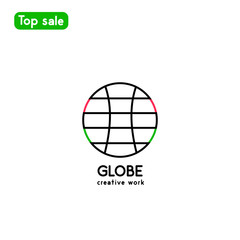 Globe icon. Vector illustration. Creative work