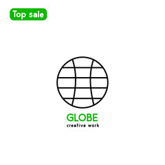 Globe icon. Vector illustration. Creative work