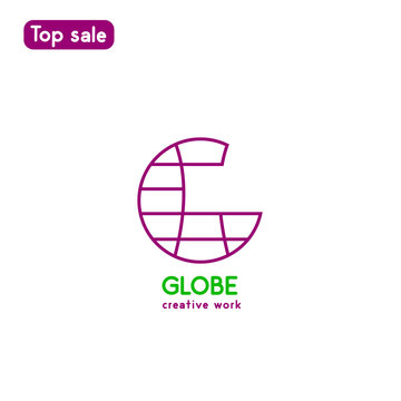 Earth logo temaplate. Globe symbol