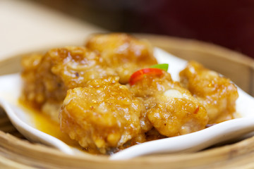 tasty chinese food on plate