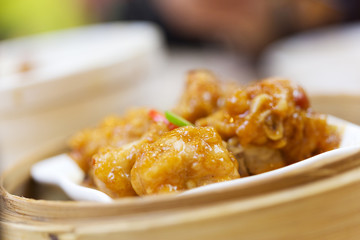 tasty chinese food on plate