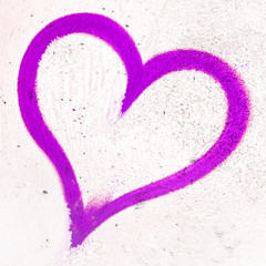 Violet grunge heart