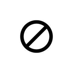 Prohibition signal vector icon