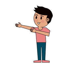 Fototapeta premium Young man cartoon icon vector illustration graphic design