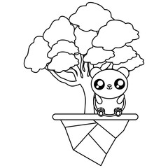 cute animals and tree