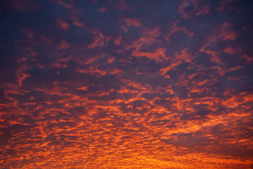 Beautiful sunrise sky with clouds