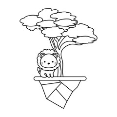 cute animals and tree