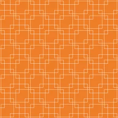 Wall murals Orange Orange geometric seamless pattern