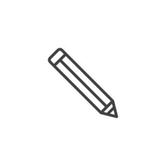 Pencil line icon, outline vector sign, linear style pictogram isolated on white. Crayon symbol, logo illustration. Editable stroke