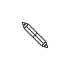Pencil line icon, outline vector sign, linear style pictogram isolated on white. Pen symbol, logo illustration. Editable stroke