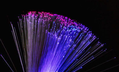 Fiber optics lights abstract background, fiber optical background